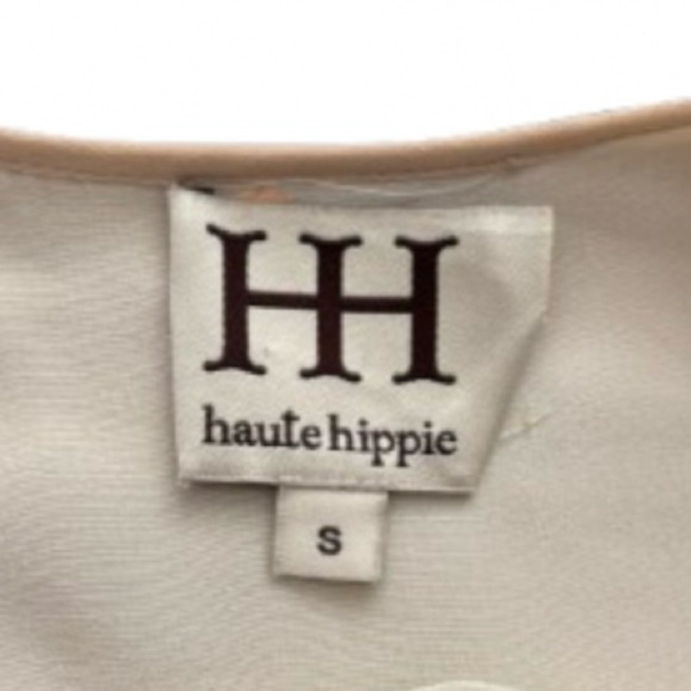 Haute Hippie 100% silk beige & crm lined slip dress SZ S preppy quiet luxury - Picture 7 of 7